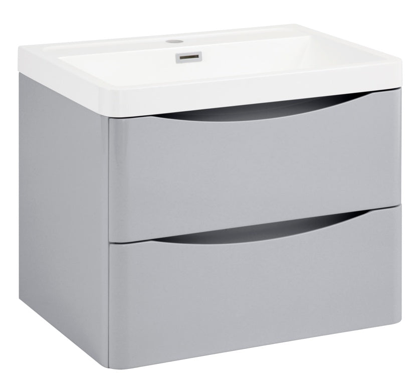 SP Ocata Grey Wall Hung Vanity Unit - 600mm