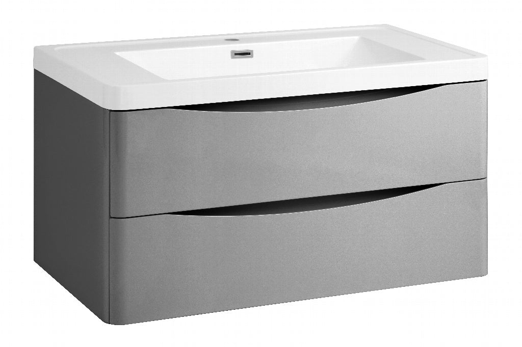 SP Ocata Grey Wall Hung Vanity Unit - 900mm