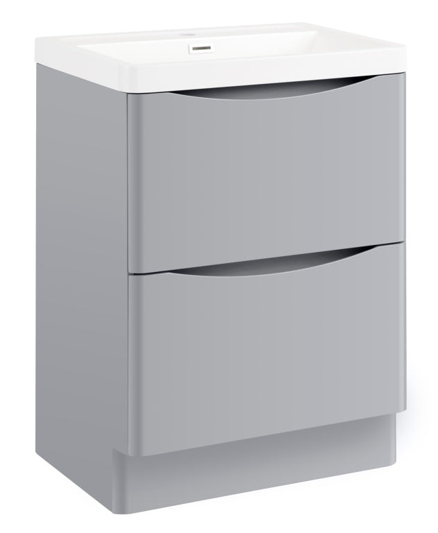 SP Ocata Grey Floor Standing Vanity Unit - 600mm