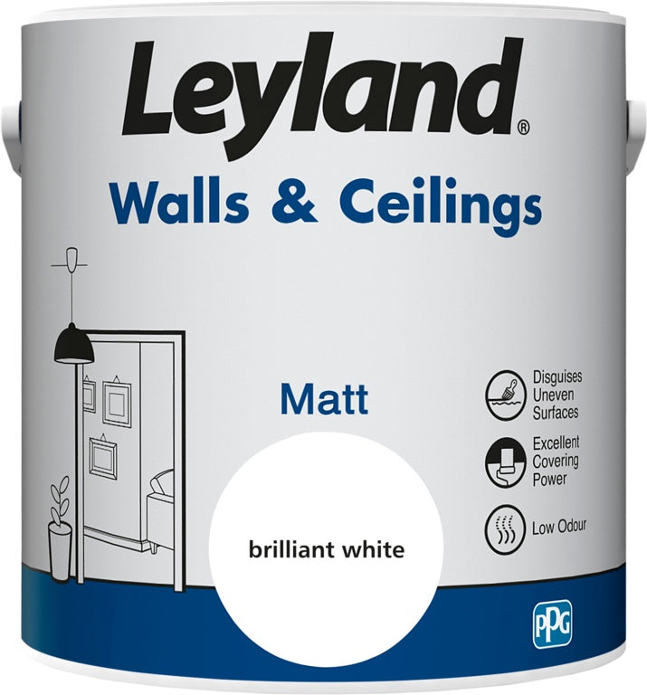 Leyland Walls & Ceilings Matt 2.5L - Brilliant White