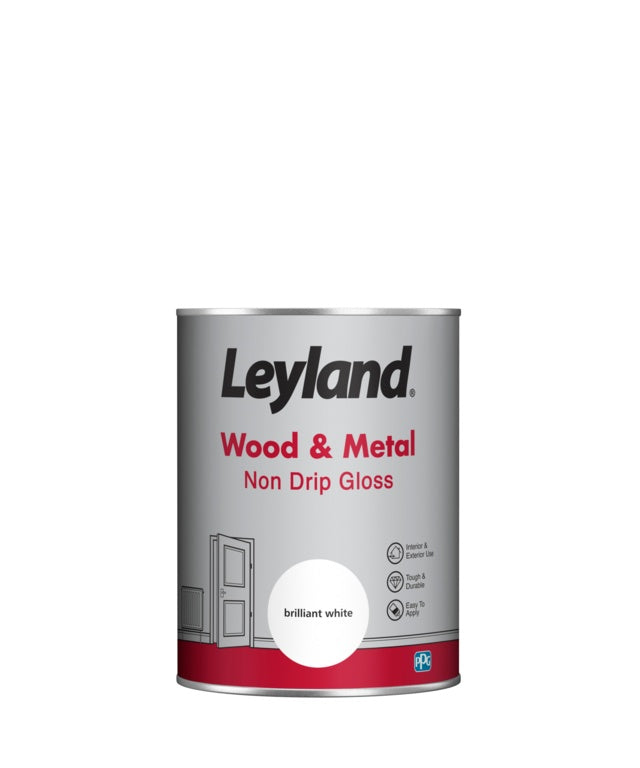 Leyland Wood & Metal Non Drip Gloss 2.5L - Brilliant White