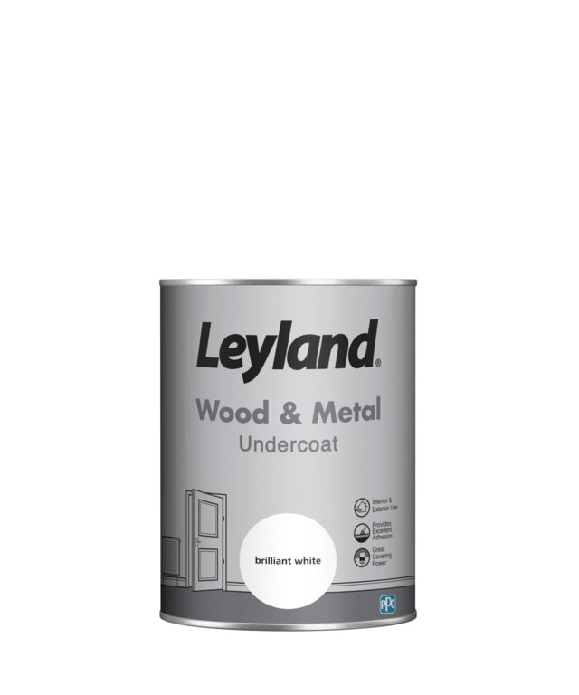 Leyland Wood & Metal Undercoat 1.25L - Brilliant White