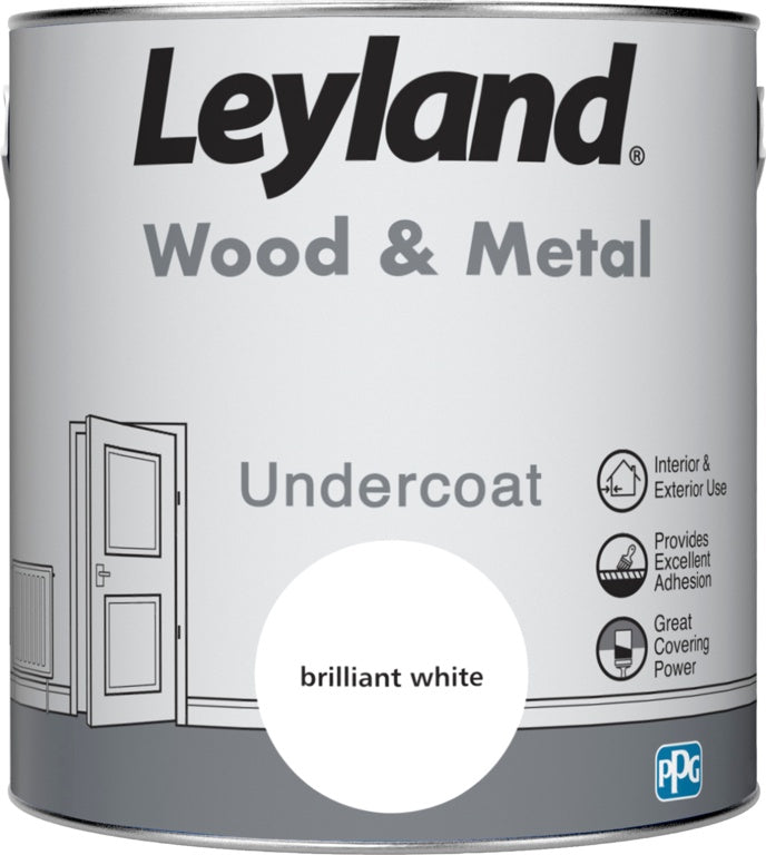 Leyland Wood & Metal Undercoat 2.5L - Brilliant White