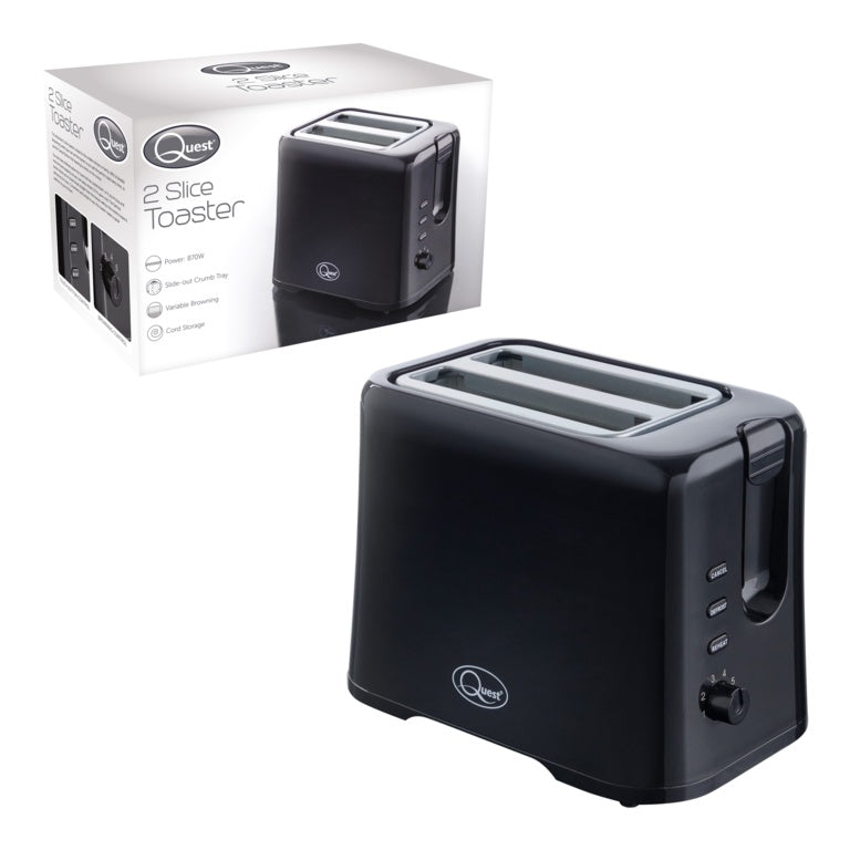 Quest 2 Slice Toaster - Black