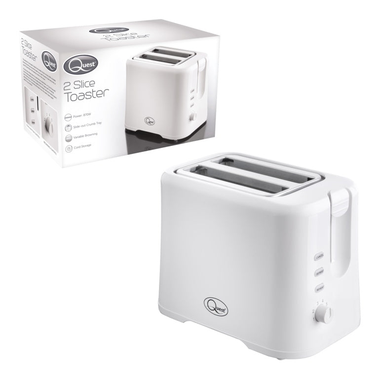 Quest 2 Slice Toaster - White