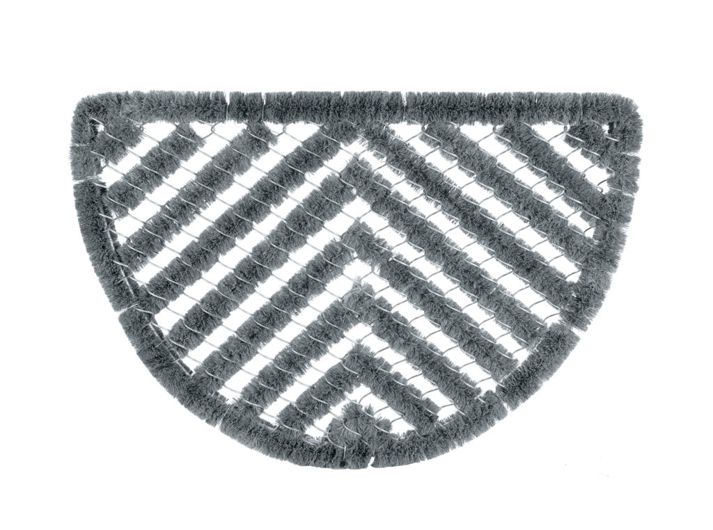 Groundsman Half Round Wire Scraper Mat - 40 x 60cm Grey