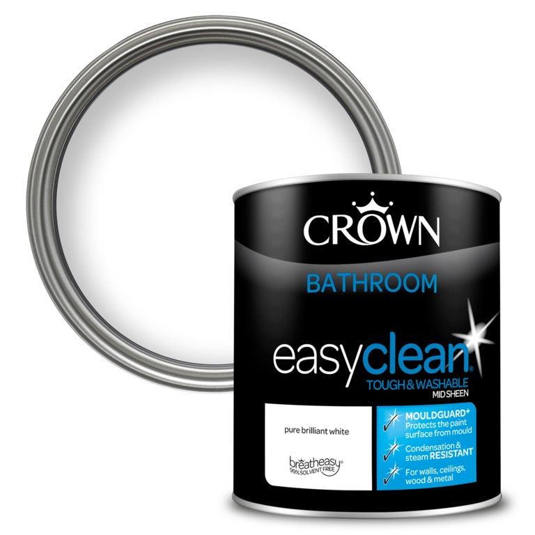 Crown Easyclean Bathroom Mid Sheen 1L - PBW