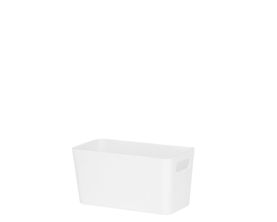 Wham Studio Rectangular Basket 20 x 10 x 10cm - Ice White