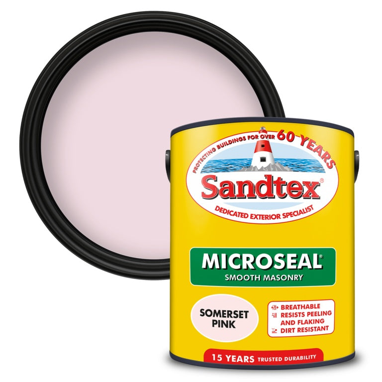 Sandtex Smooth Masonry Paint 5L - Somerset Pink