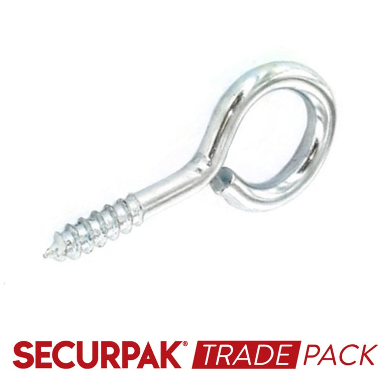 Securpak Screw Eye Zinc Plated 65mmx14 - 20 Pack
