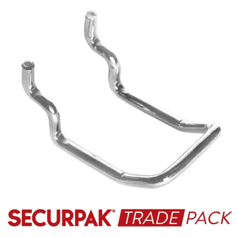 Securpak Euro Pegboard Loop Hook Zinc Plated - 20 Pack