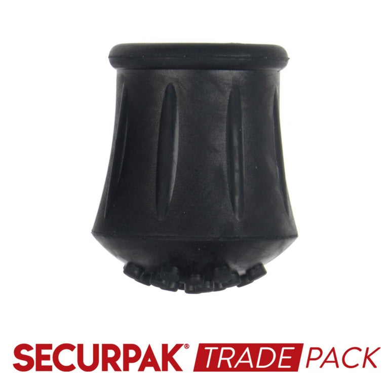 Securpak Walking Stick Ferrule Black 25mm - 8 Pack