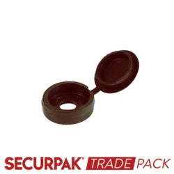 Securpak Fold Over Screw Caps Brown - 100 Pack
