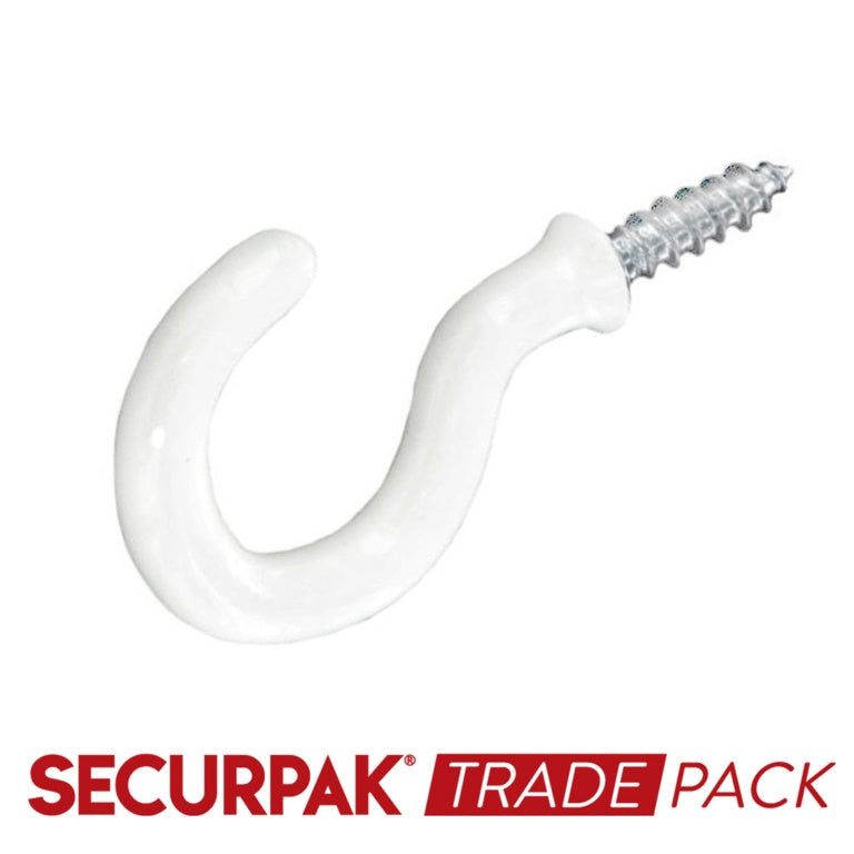 Securpak Cup Hook White 32mm - 100 Pack