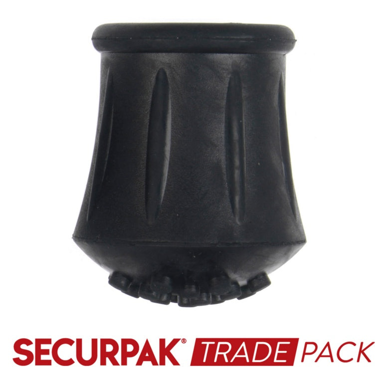 Securpak Walking Stick Ferrule Black 16mm - 8 Pack