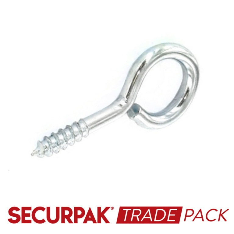 Securpak Screw Eye Zinc Plated 45mmx10 - 50 Pack