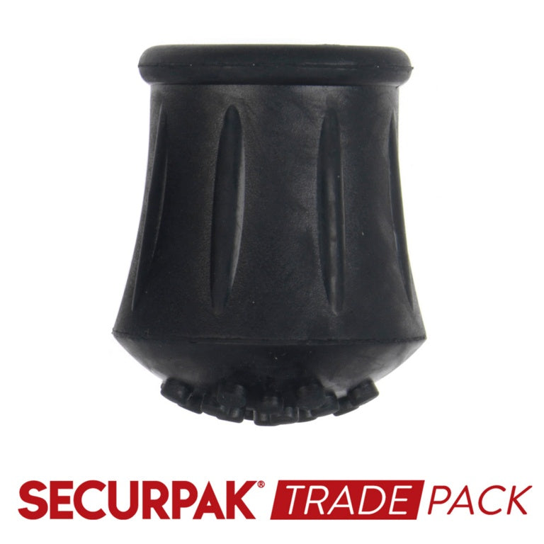 Securpak Walking Stick Ferrule Black 22mm - 8 Pack