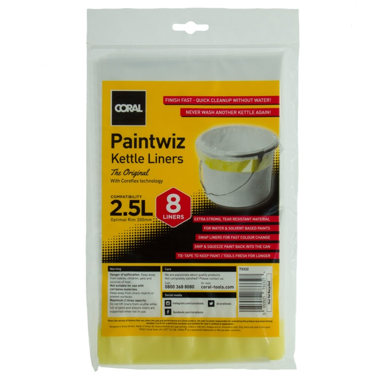 Coral Paintwiz Kettle Liners Pack 8 - 2.5L