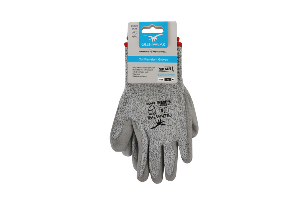 Glenwear Pu Glove Cut Level 5 - 10 - X Large