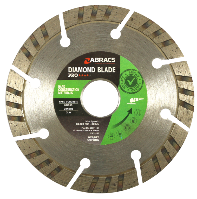 Abracs Gcm-Pro Diamond Blade 115x10x22 - 115mm x 10mm x 22.23mm PRO General Construction Materials Diamond Blade