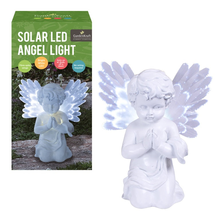 GardenKraft Solar Led Angel - Light