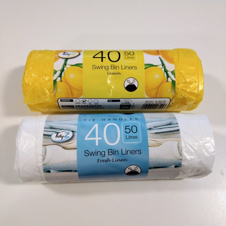 Tidyz Fragranced Jumbo Swing Bin Liners - Pack 40