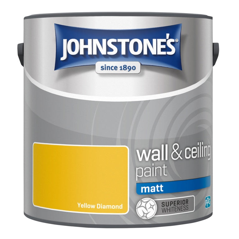 Johnstone's Wall & Ceiling Matt 2.5L - Yellow Diamond