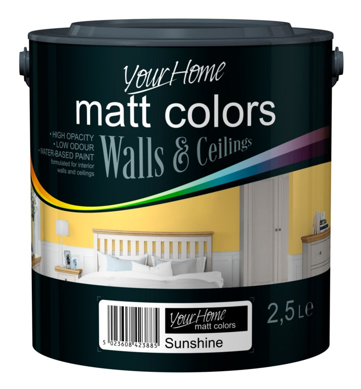 Your Home Matt Emulsion 2.5L - Sunshine