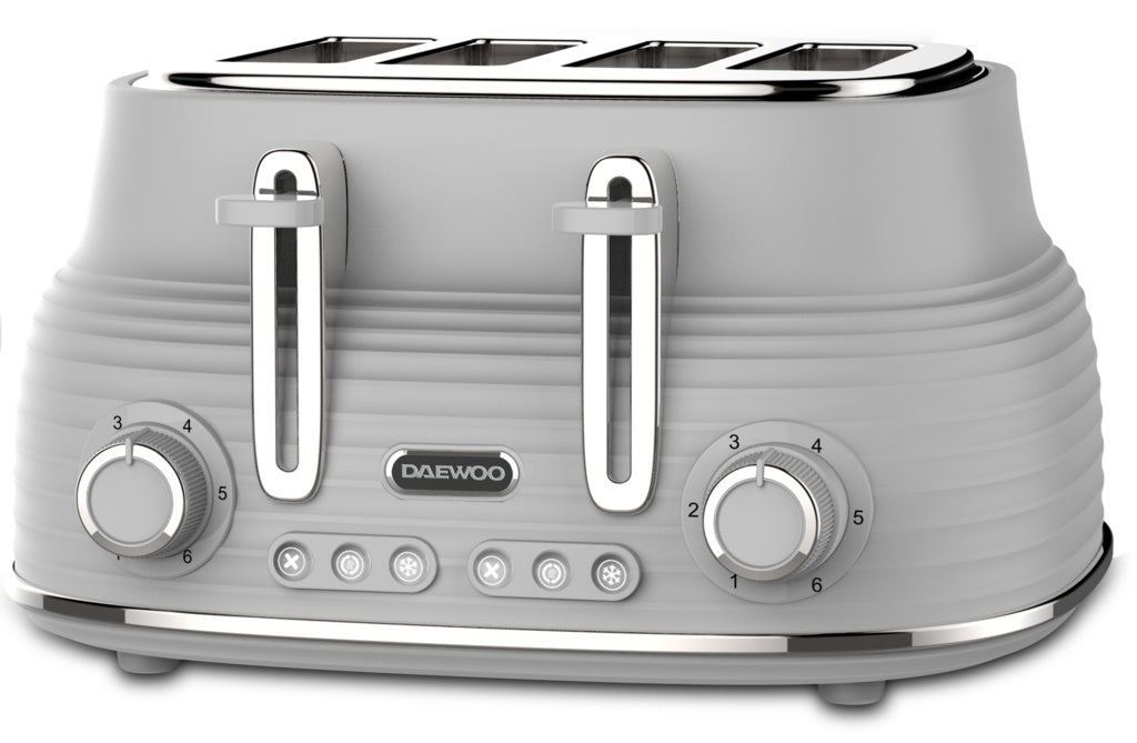 Daewoo Sienna 4 Slice Toaster - Grey