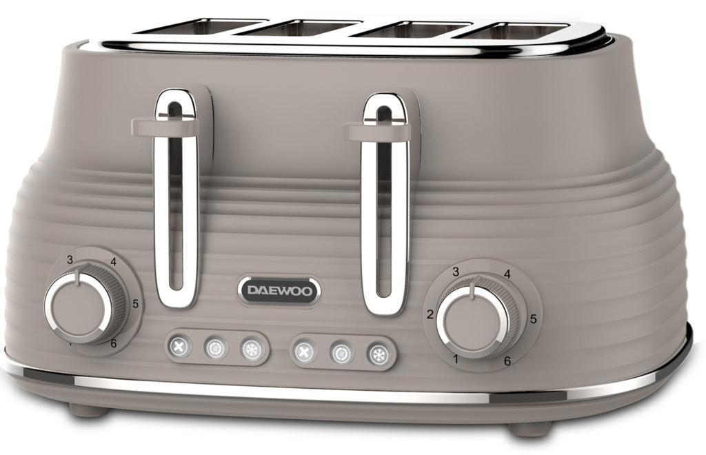 Daewoo Sienna 4 Slice Toaster - Taupe
