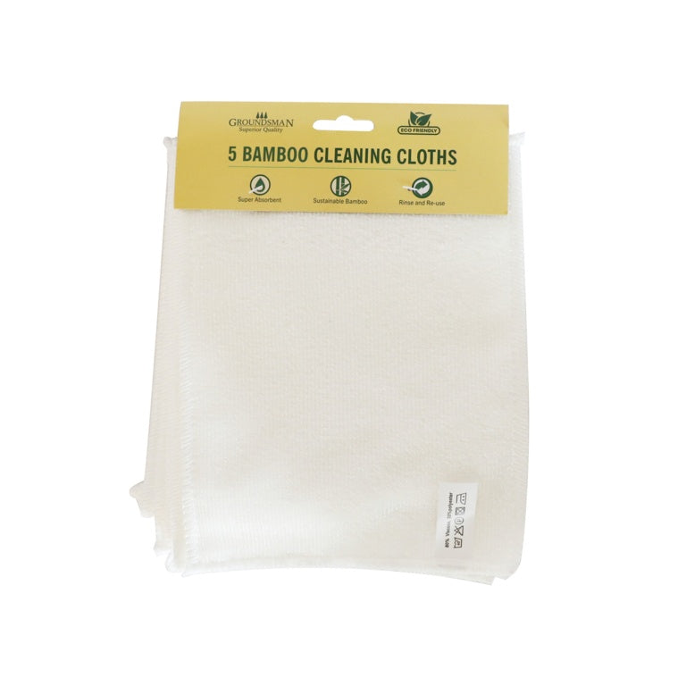 Groundsman Bamboo Cleaning Cloths 23 x 18cm - Pack 5