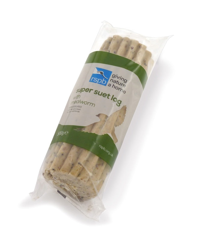 Rspb Super Suet Mealworm Log - 500g