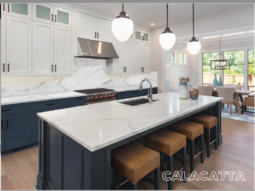 Quartz Worktop Calacatta 3.2 x 1.6m x 30mm - 2 Slabs