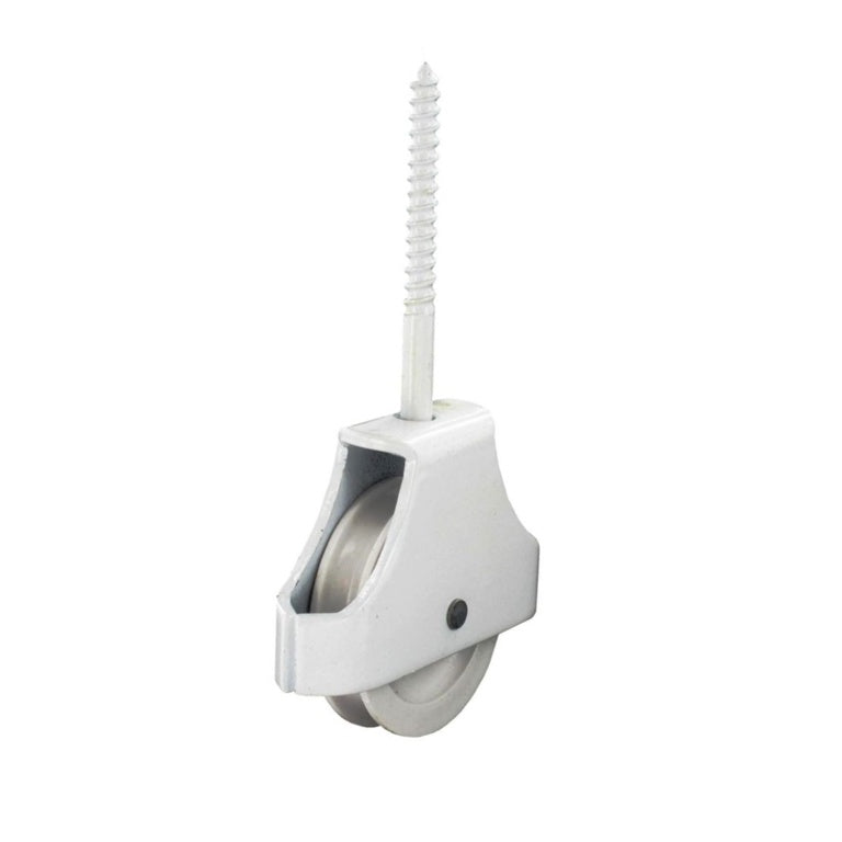 Securit Single Screw-In Pulley White - 45mm