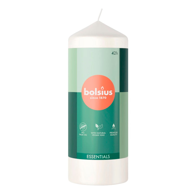 Bolsius Pillar Candle White - 150mm x 58mm