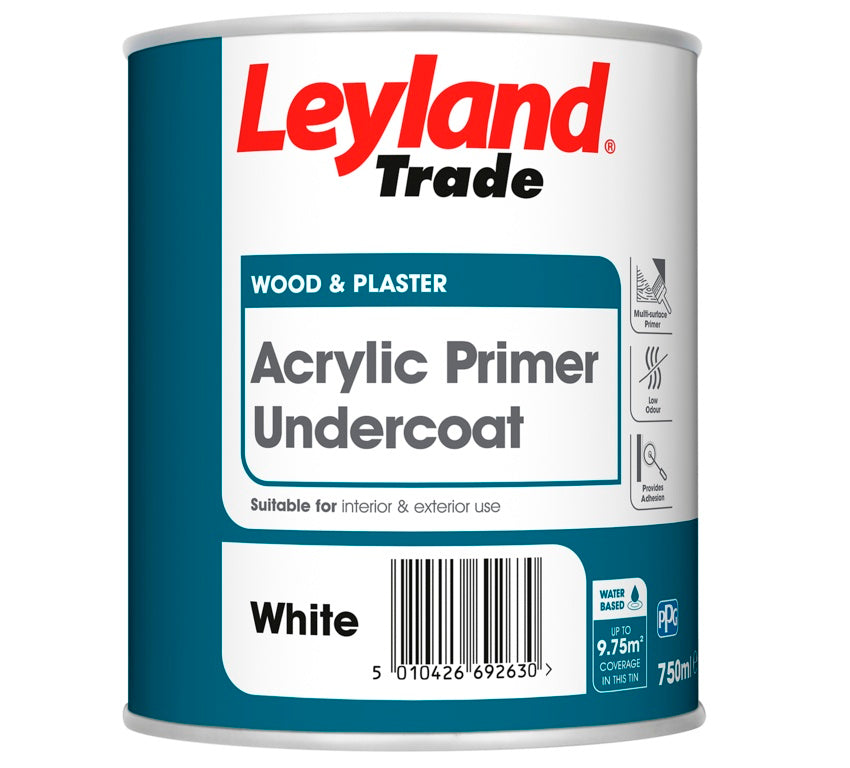 Leyland Trade Acrylic Primer Undercoat - 750ml