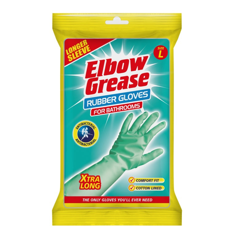 Elbow Grease Aqua Anti-Bacteria Cleaning Gloves - Large