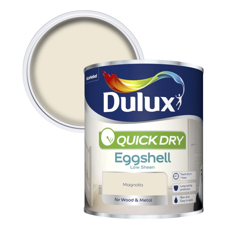 Dulux Quick Dry Eggshell 750ml - Magnolia