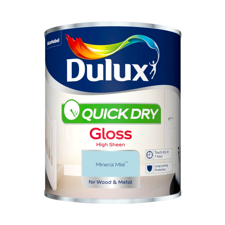 Dulux Quick Dry Gloss 750ml - Mineral Mist
