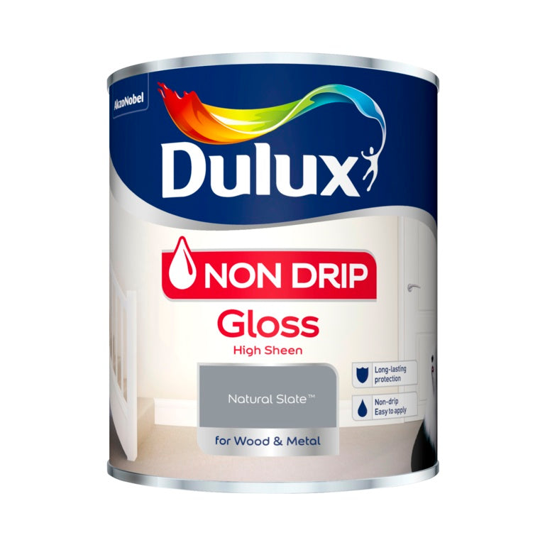 Dulux Non Drip Gloss 750ml - Natural Slate