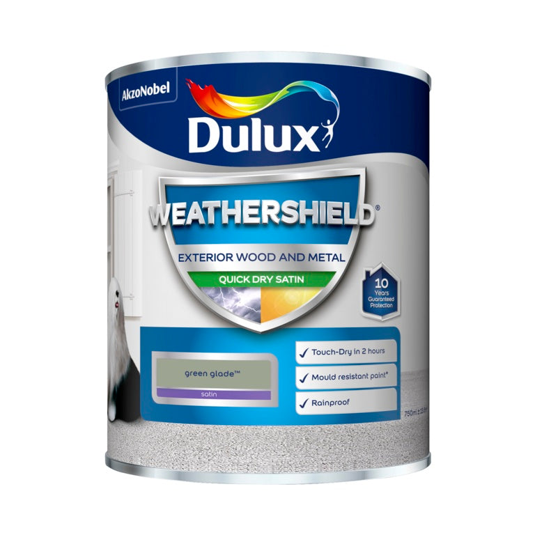 Dulux Weathershield Quick Dry Satin 750ml - Garden Grey