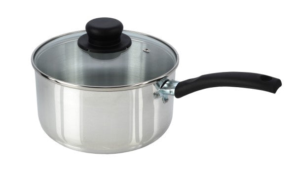 Mtk Housewares Sauce Pan & Glass Lid - 22cm