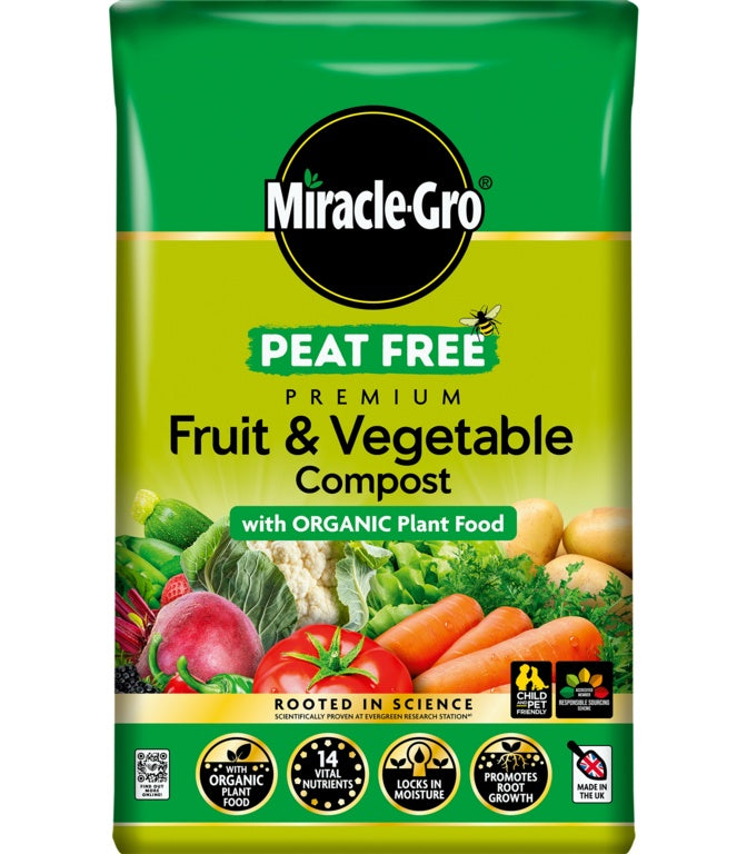 Miracle-Gro® Organic Fruit & Veg Peat Free Compost - 40L