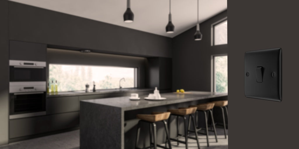 BG Intermediate Switch 16ax 2 Way - 20a Matt Black