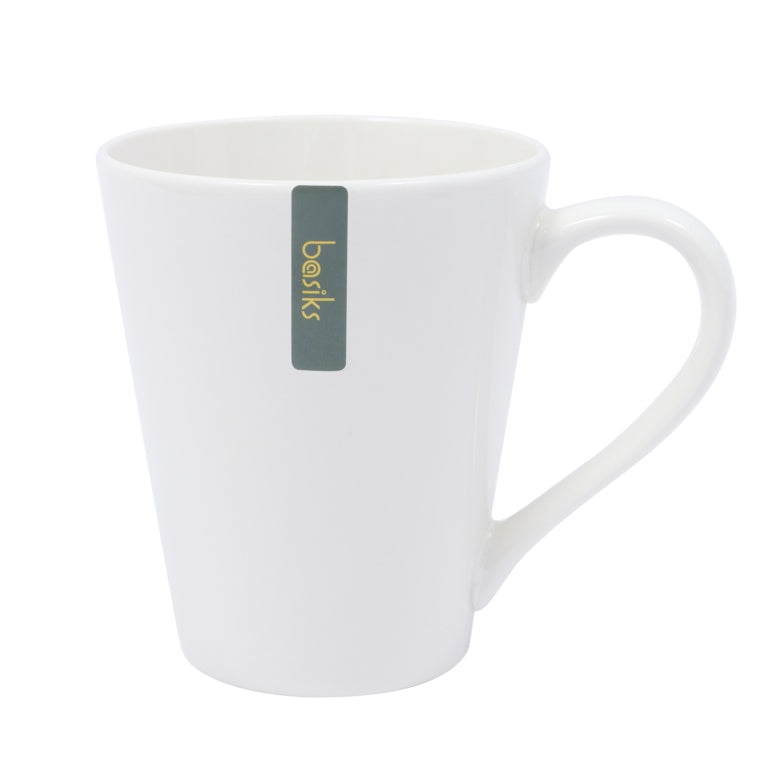 Basiks White Porcelain Cone Mug - 11oz/325ml
