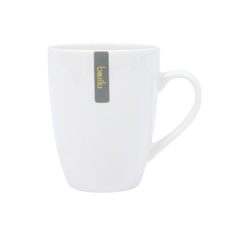 Basiks White Porcelain Belly Mug - 11oz//320ml