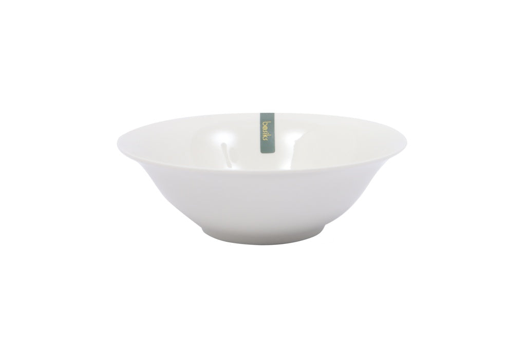 Basiks White Porcelain Bowl - 7"