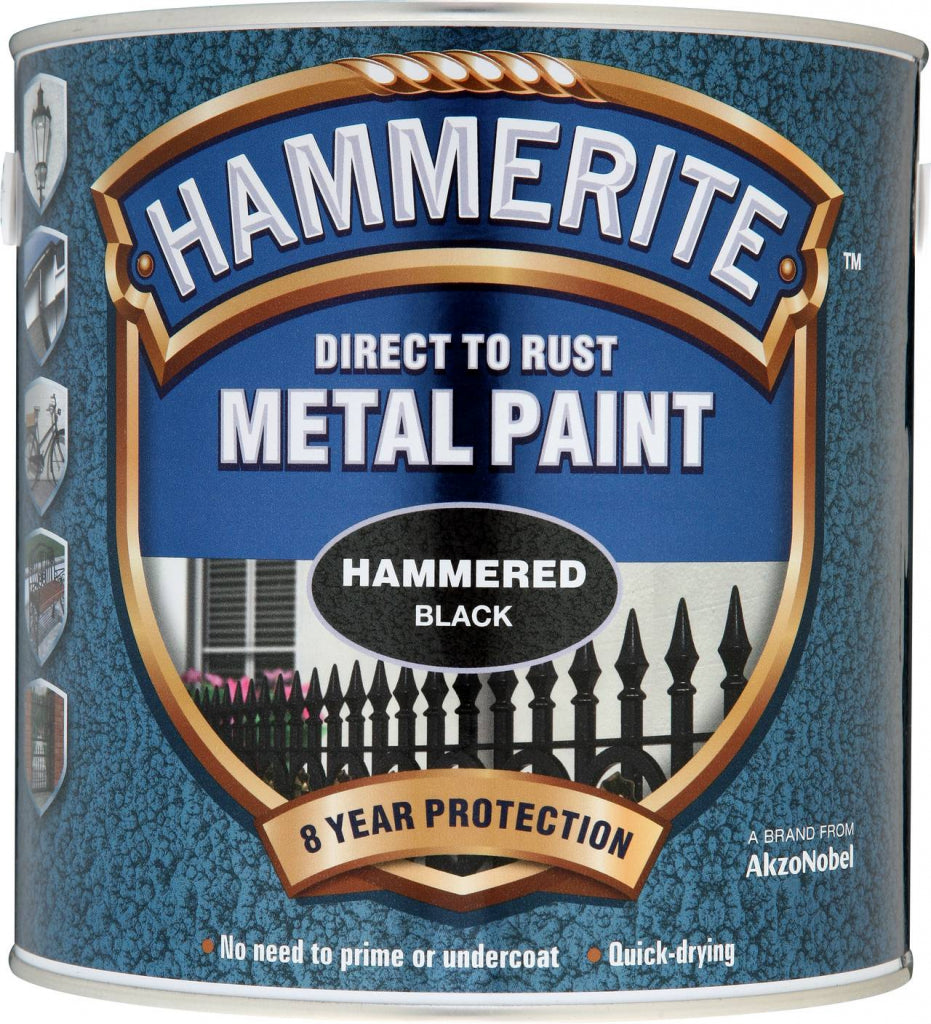 Hammerite Metal Paint Hammered 2.5L - Black