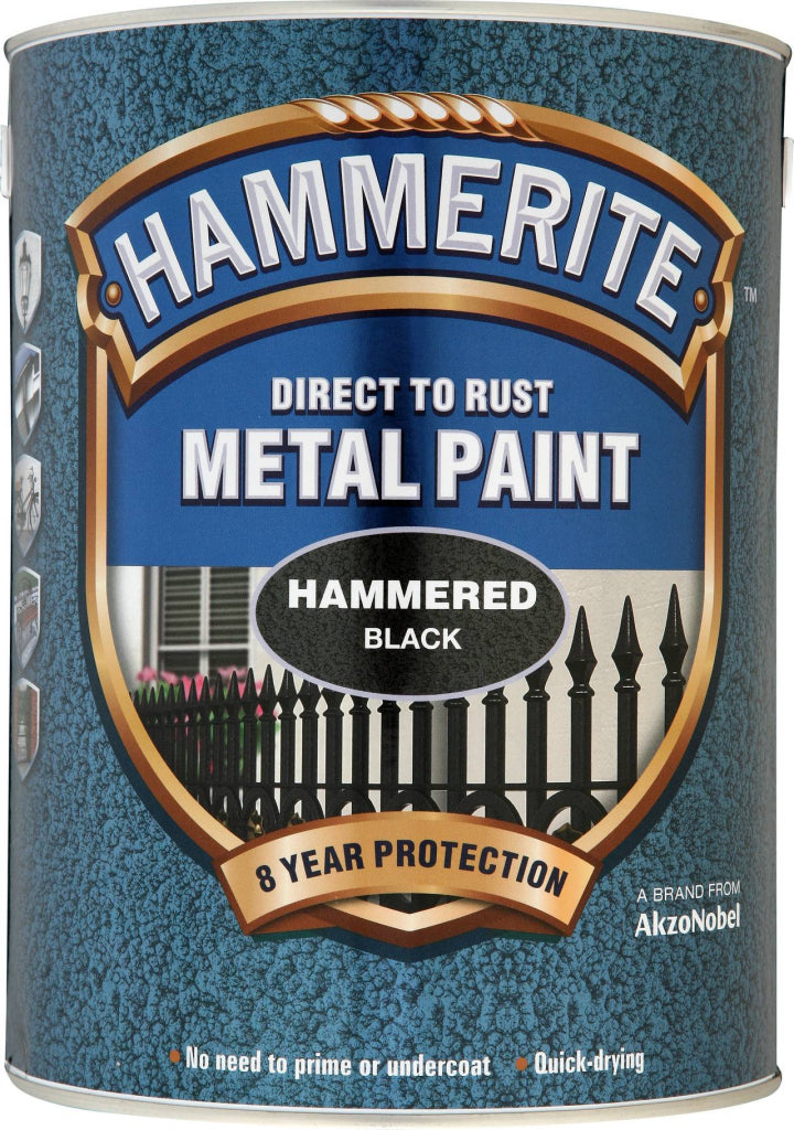 Hammerite Metal Paint Hammered 5L - Black