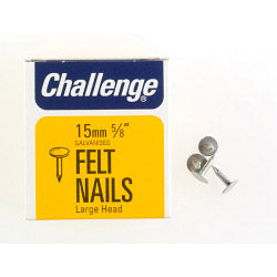 Challenge Felt - Extra Large - Head Clout Nails - Galvanised (Box Pack) - 15mm